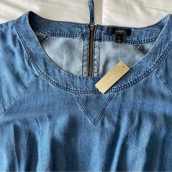 J. Crew Lightweight Washed Chambray Dress - Picture 7 of 7